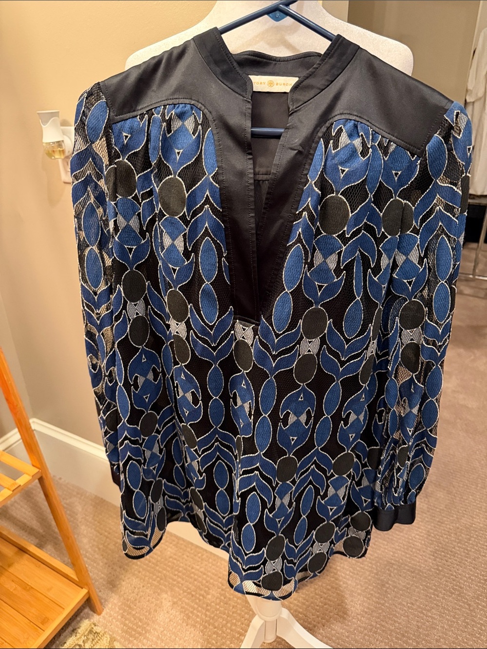Tory Burch Harbor Tunic Blouse Long Sleeve Women's Top Small